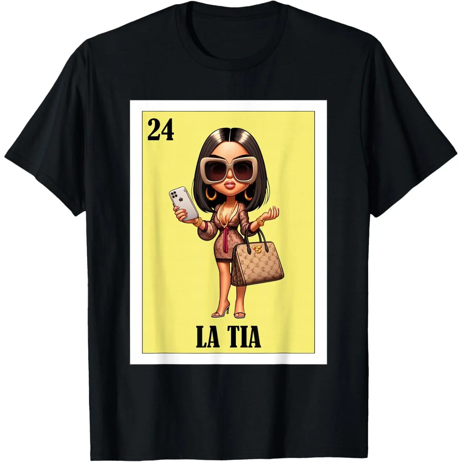 100%cotton Funny Mexican Design for Aunt Fresa Version - La Tia T-Shirt