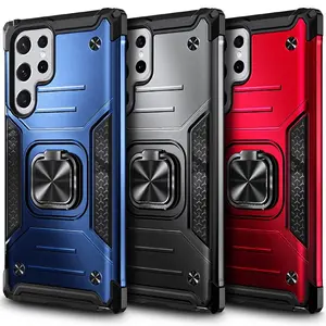 Case For Samsung Galaxy S22/S22+/S22 Ultra, Ring Stand Cover w/ Screen Protector