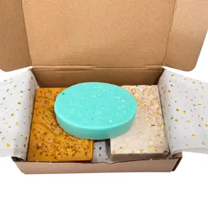 Handmade Turmeric,Oats&Alum Natural Soaps ( Set de 3 Jabones Naturales - Cúrcuma - Avena - Alumbre )