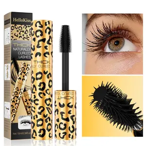 HelloKiss Long Leopard Cosmetic Mascara - Thick Lashes, Smudge-Proof, Root-Defined Curl, Single Sachet, Beauty Products