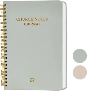 Church Notes Journal & Sermon Notes Notebook - Guided Christian Notebook for Key Points, Scripture Verses & Reflection | Spiritual Gift for Men & Women Bible Study Supplies