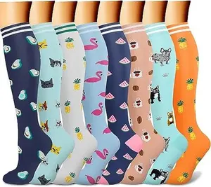 CHARMKING Compression Socks for Women & Men Circulation (3 Pairs) 15-20 mmHg is Best Support for Athletic Running Cycling