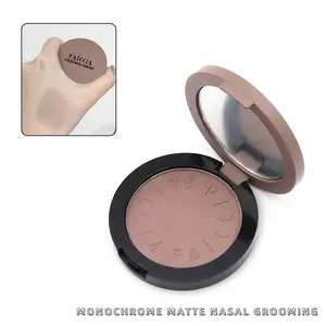 Hand-pinched nose effect, Cement gray nose shadow contouring palette with matte brown tones, reducing swelling, creating three-dimensional look, single-color, Compact, contouring, suitable for women, natural color development, Bronzer