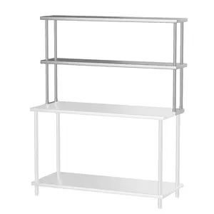 Garvee Stainless Steel Overshelf Shelves for Work & Prep Table 12" x 60", 2 Tier Double Deck Overshelf with Adjustable Shelf, Commercial Countertop Shelf for Kitchen, Restaurant
