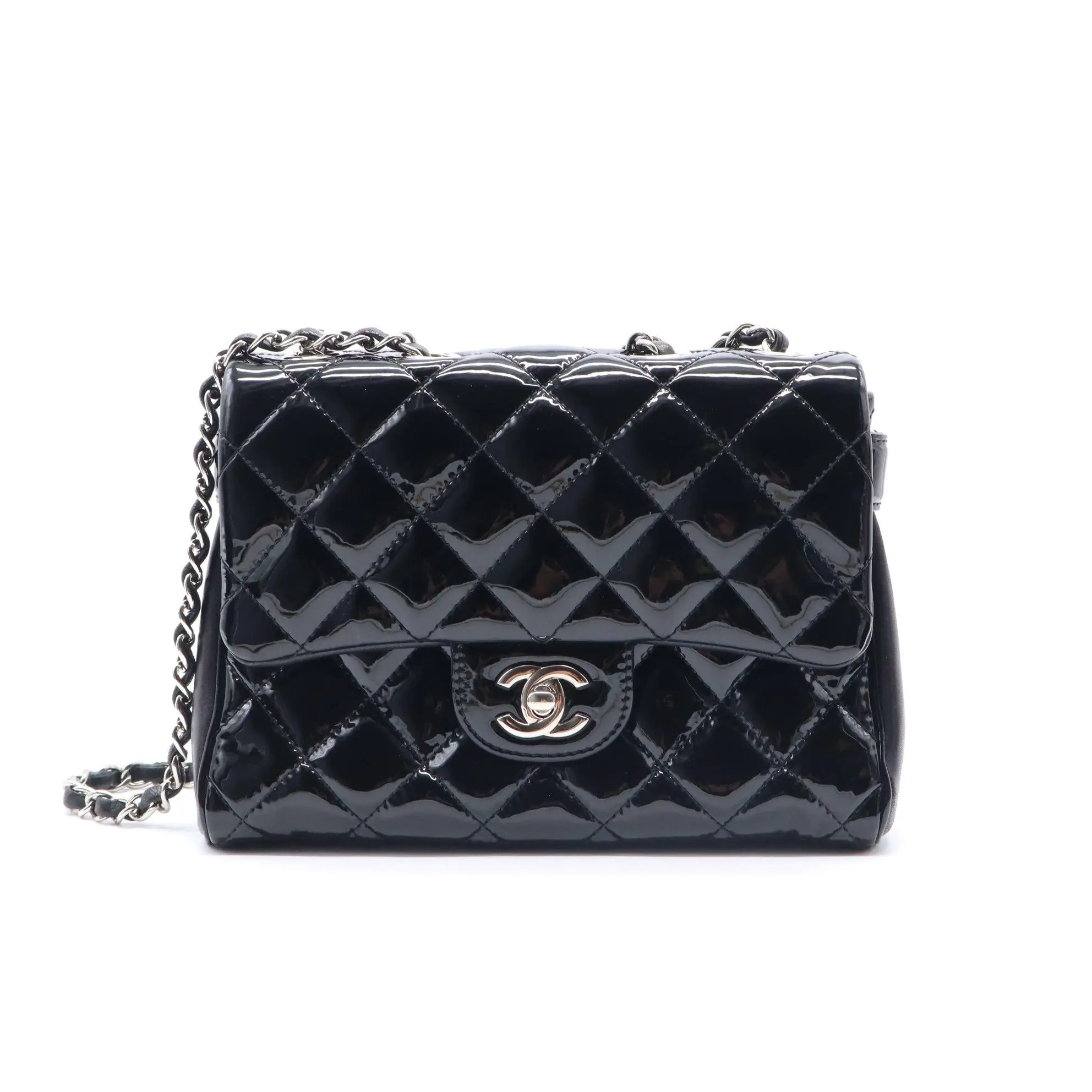 Pre-owned CHANEL Leather Shoulder Bags Mini Square Classic Flap Bag B22229