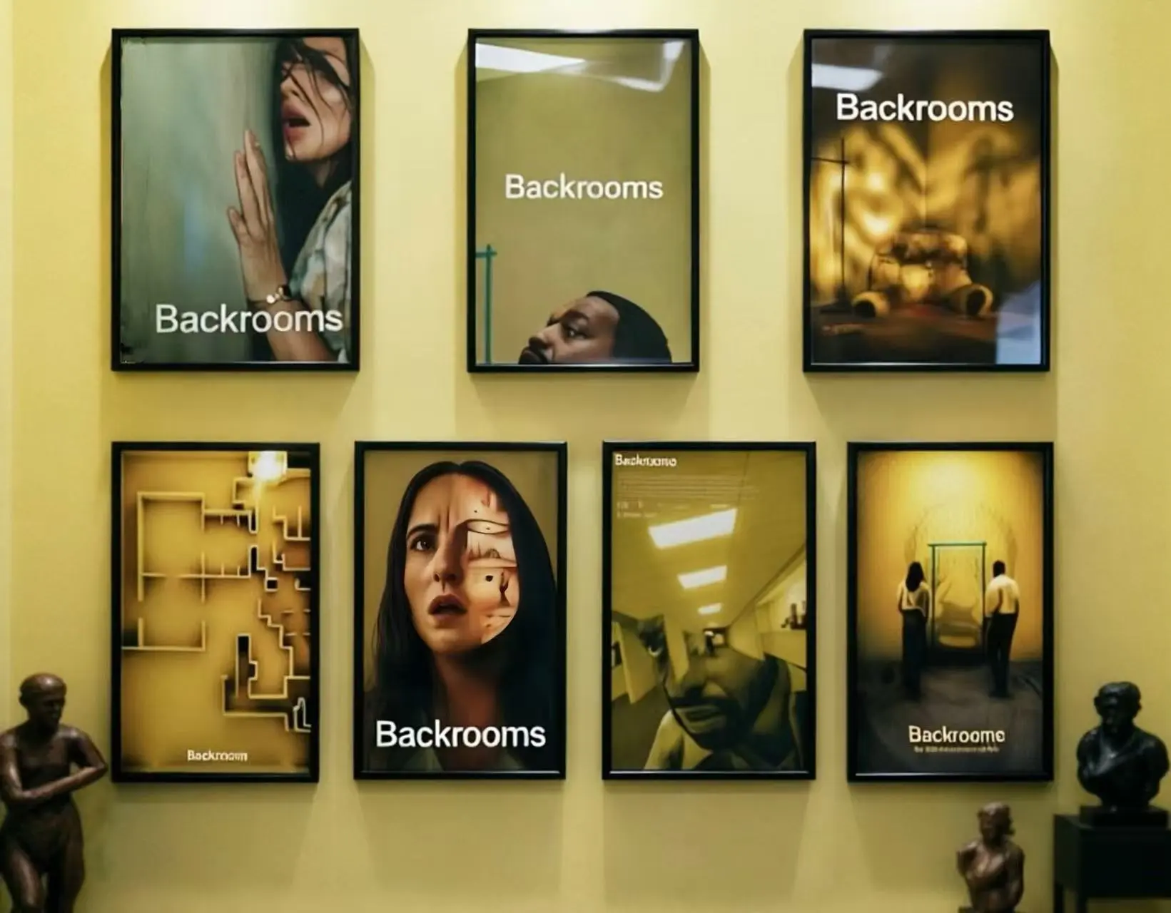 Trending Viral Backrooms Liminal Space Wall Art Analog Horror Creepy Poster Found Footage Style Scary Print Aesthetic Room Decor For Internet Urban Legend Lovers Cool Unique Gift For Horror Movie Fans