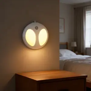 Warm Color Sensing Smart Night Light, Suitable for Corridors, Bedrooms, Kitchens, Stairs, From Sunset to Dawn, Ideal for Thanksgiving, Valentine's Day, And New Year Gifts
