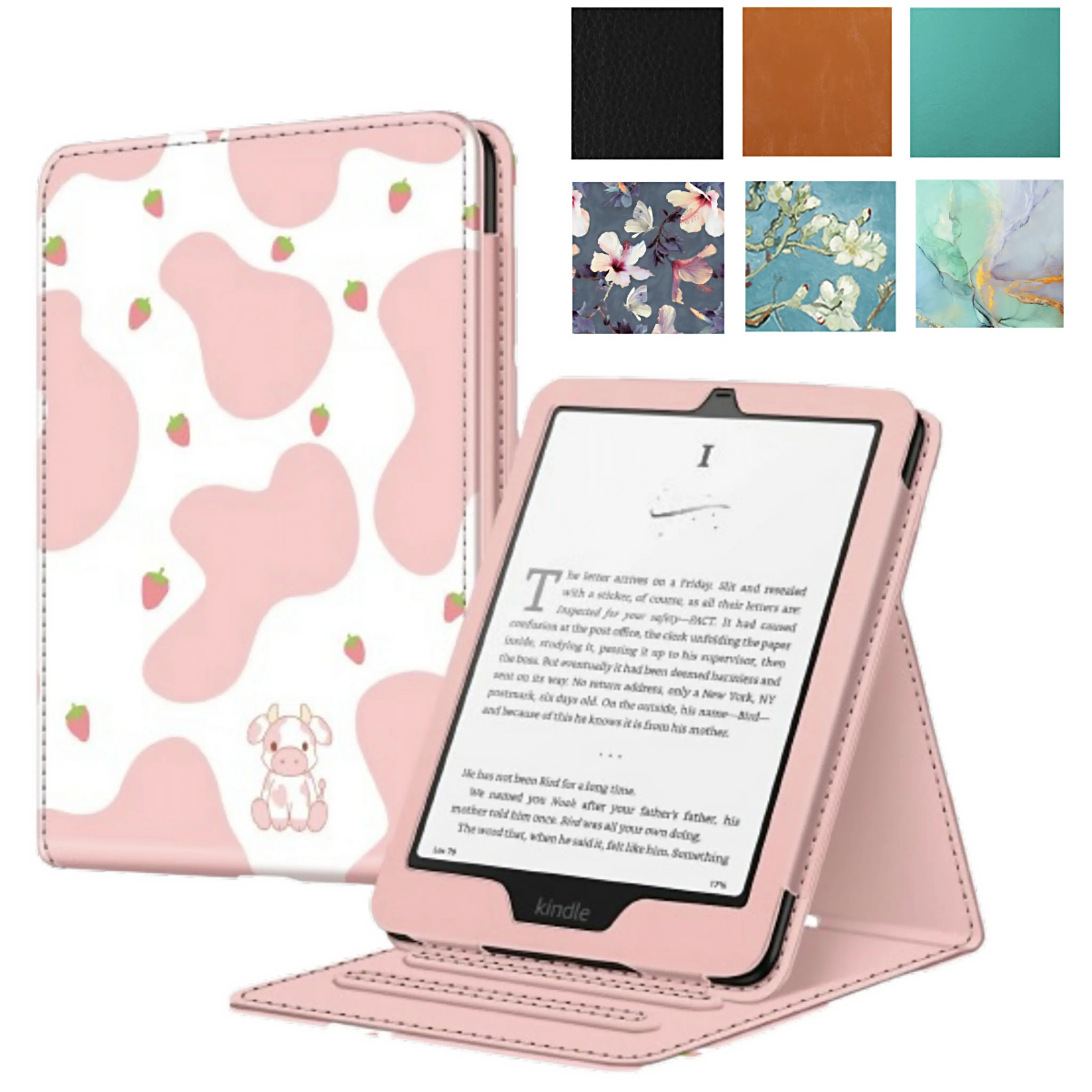 Fintie Flip Case for Kindle Paperwhite 11th/12th Gen & Kindle Colorsoft, Kindle Paperwhite Protective Cover with Vertical Standing Positions