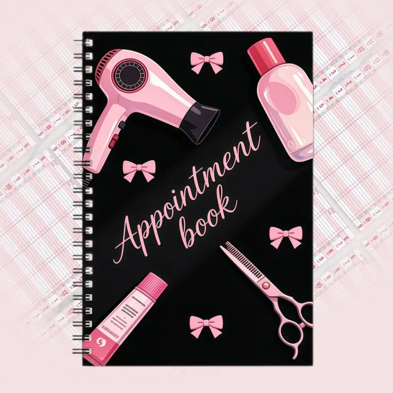 A beautiful spiral appointment notebook, which can be used as a travel journal. It is specially designed for managing customer appointments and office schedules, and can also serve as a personal organizer, Planner Notebook, Spiral Coil Notebook