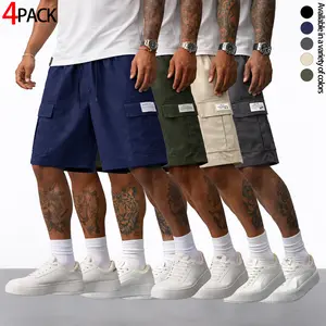 Men’s cargo shorts — heavyweight streetwear brand with multiple pockets, a loose fit that blends hip-hop urban style with practical workwear aesthetics. Suitable for everyday casual wear, fitness training, skateboarding, hiking and mountaineering, and var