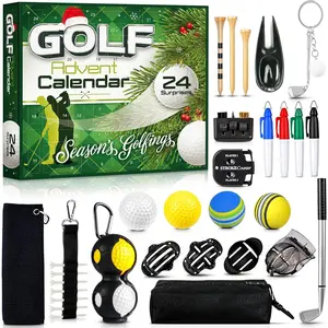 Golf Advent Calendar 2025 Adult Men Teen Boys, 24 Day Countdown to Christmas Calendar with Golf Tee & Ball, Ball Marker, Divot Repair Tool Golf Gifts for Husband Boyfriend Dad
