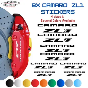 8x Camaro ZL1 Brake Calipers Decal Stickers for Car