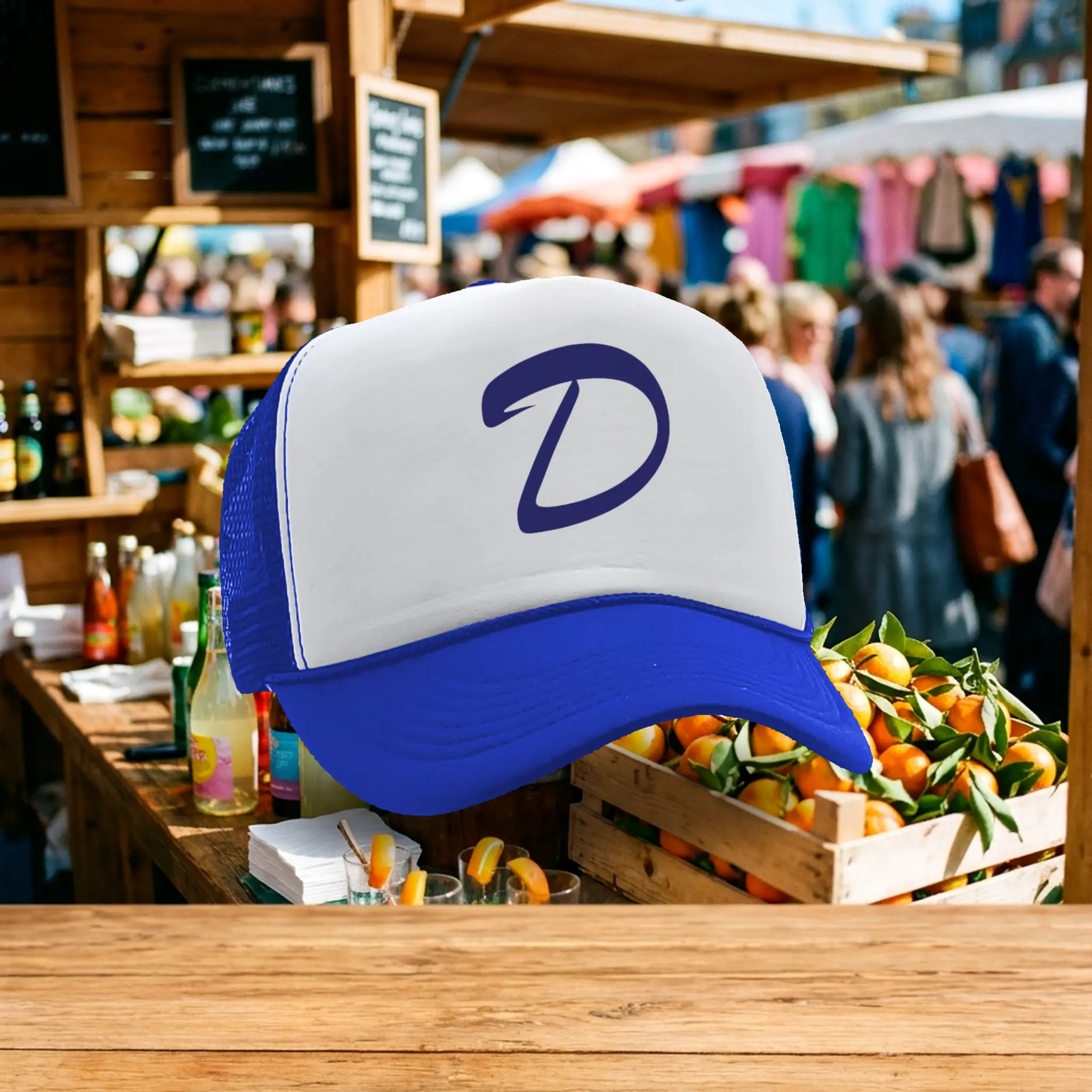 Clementines Hat - Five Panel Retro Style TRUCKER Cap