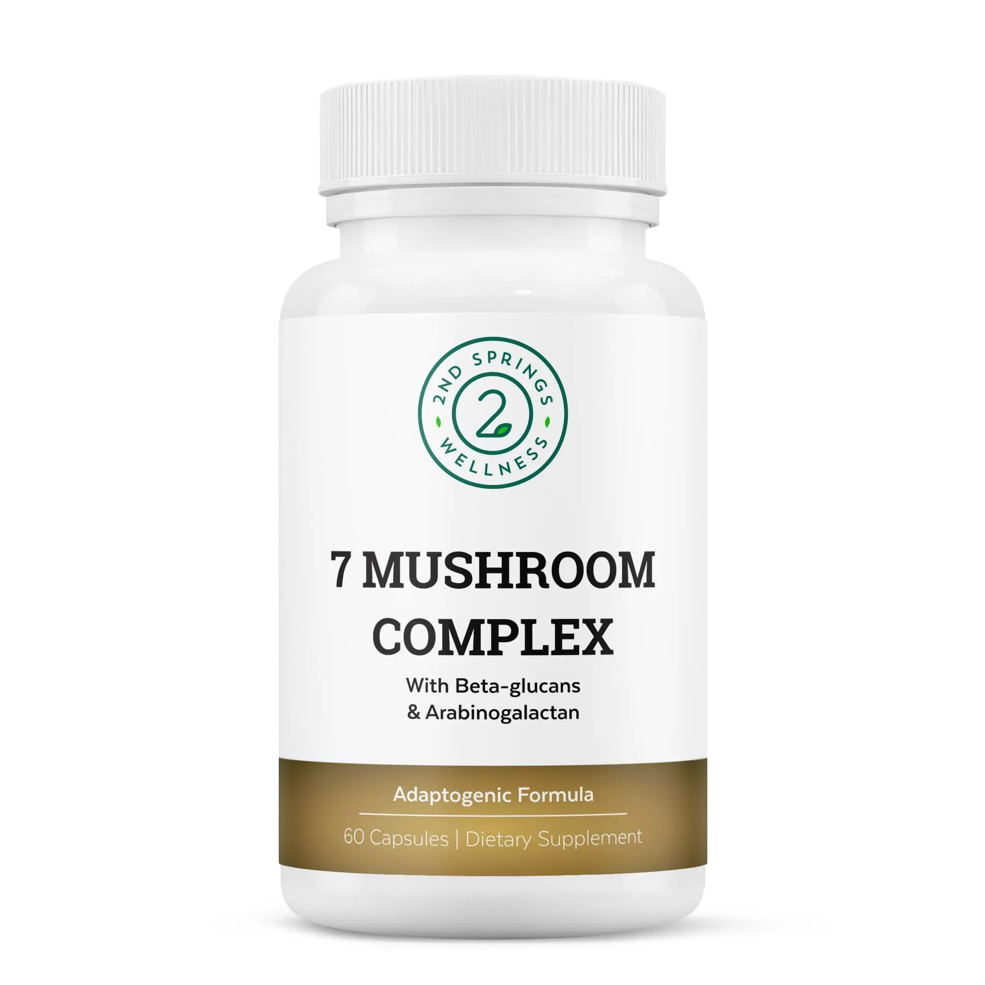 2nd Springs 7 Mushroom Complex - Immune Support Nootropic & Cognitive Health Supplement with Organic Lion's Mane, Chaga, Maitake, Shiitake, Reishi, Turkey Tails, Cordyceps