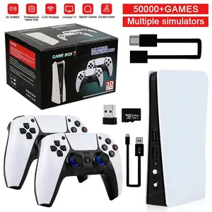 GB5 Video Game Console 256GB/128GB/64G 50000 + Retro Games HD TV Game Box 5 Two Gamepads For PS1/PPSPP/MAME Arcade Gaming Stick