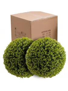 2 PCS Artificial Topiary Balls, Decorative Fruit Ornaments for Outdoor & Indoor Use, Ideal for Patio Garden and Wedding Decor