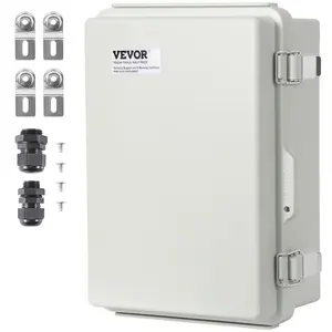 【Summervibes】VEVOR Outdoor Electrical Junction Box, 11.81 x 7.87 x 7.08 in, ABS Plastic Enclosure with Stainless Steel Latch, IP67 Dustproof Waterproof for Outdoor Projects