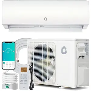 Powerful 11500 BTU Mini Split Air Conditioner & Heater - 17 SEER2 Inverter, Ductless Wall-Mounted, 208/230V, WiFi, Alexa Compatible, Pre-Charged Condenser, Remote, Installation Kit, Single Zone