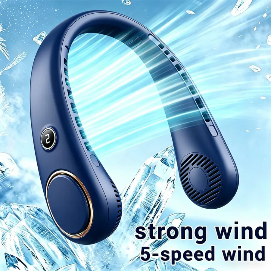 Portable Bladeless Neck Fan, Mothers Day Gifts for MomWomen Hot Flash, Birthday Gift for Men Dad Father Teacher,Wearable Cooling Fan Rechargeable for Camping Travel BeachGolf Cruise Essentials 2026