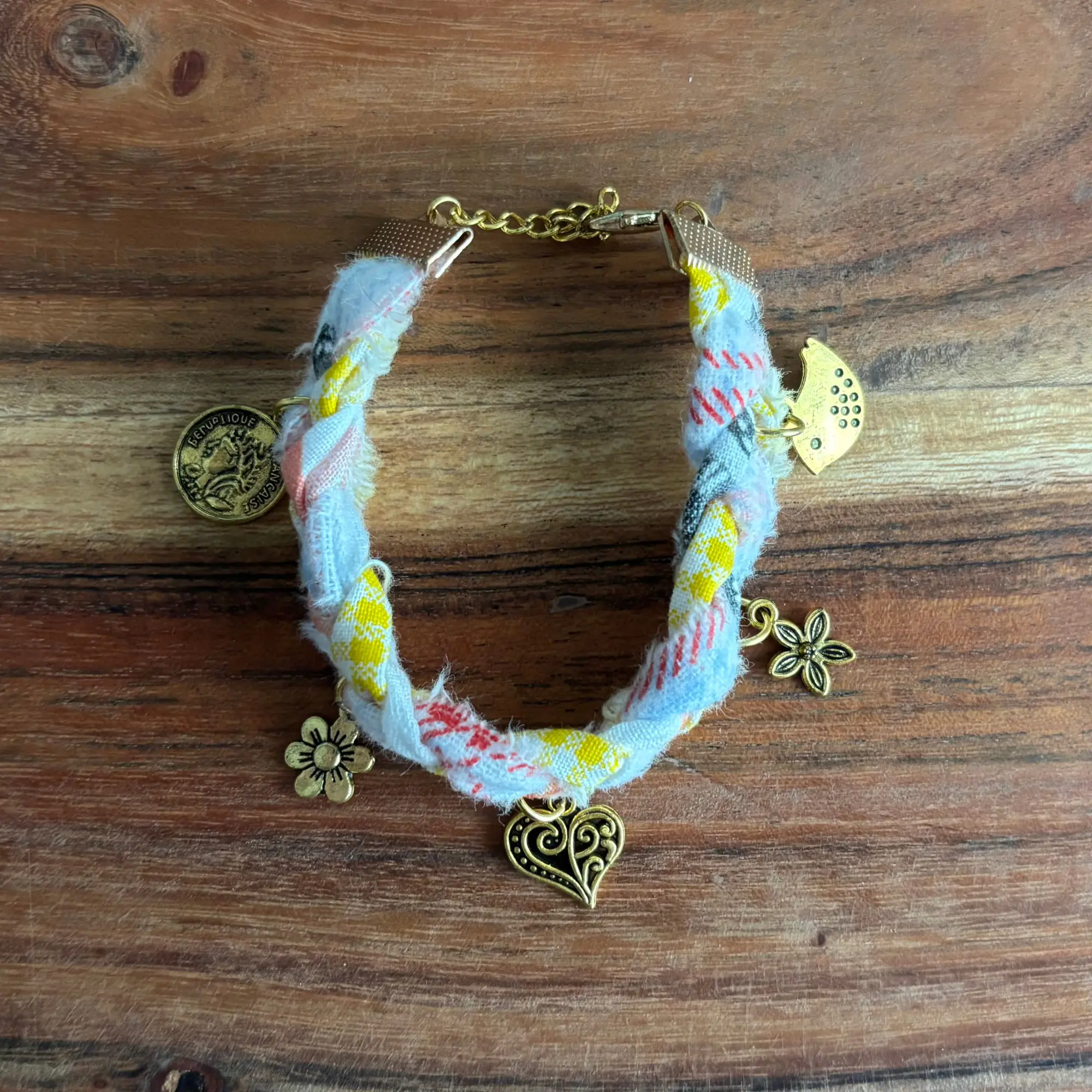 Trinket Fabric Charm Bracelet