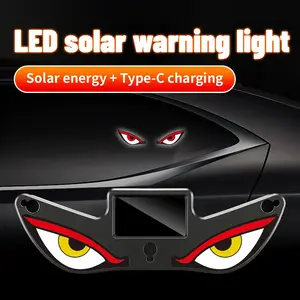 Car Rear Window LED Dynamic Display Light, Vampire Devil Eye Emoji Panel, Auto Decorative Light