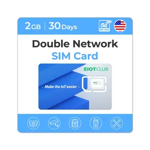 EIOTCLUB 2GB Prepaid SIM Card for USA AT&T/T-Mobile - 30 Days Data Only Service for Phone GPS Trail Cameras & More - Easy Setup 3 Sizes Cellphone 5G Double Network SIM Card Smartphone