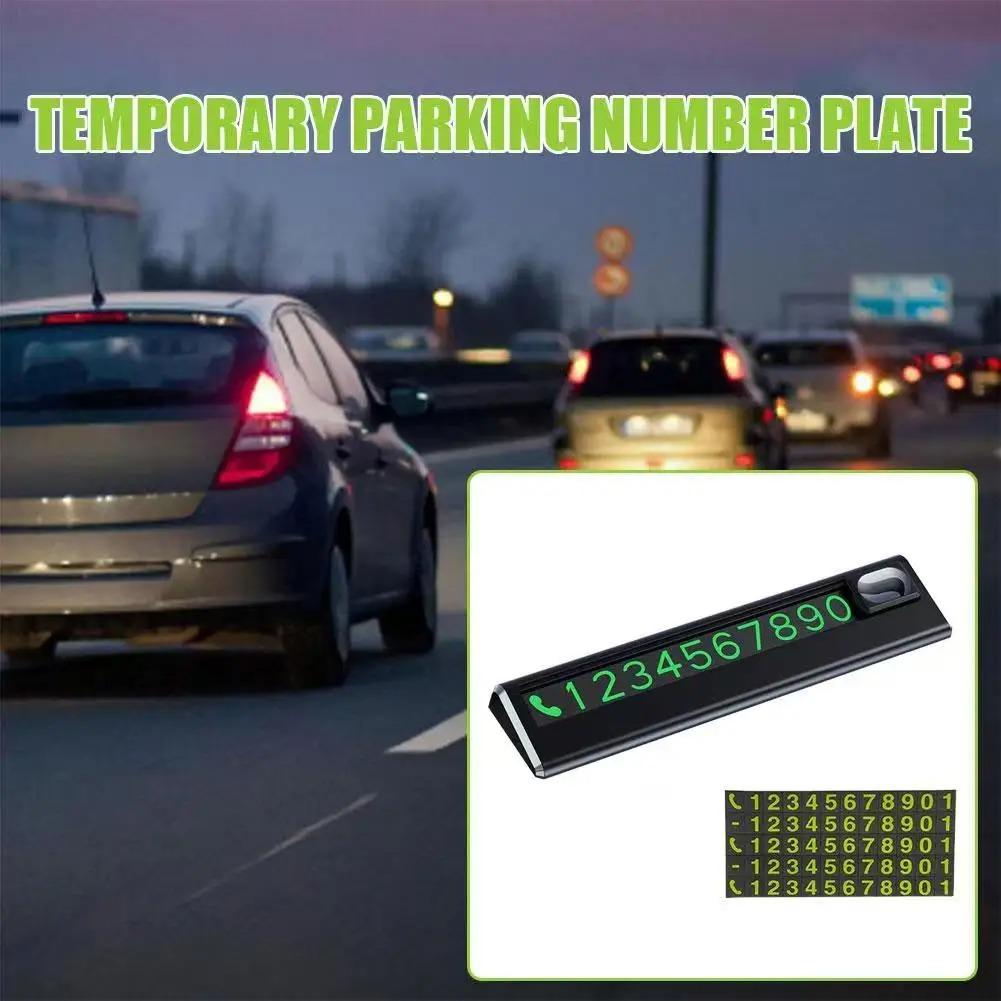 1pc Beautiful and Simple Temporary Parking Number Plate,with 5 Sets of Numbers, Economical and Practical 1pc Beautiful and Simp