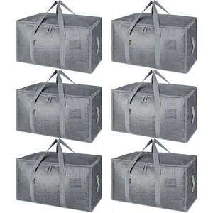 2/4/6/8-Pack Oversized Moving Bags with Reinforced Handles, Heavy-Duty Storage Tote for Clothes, Moving Supplies