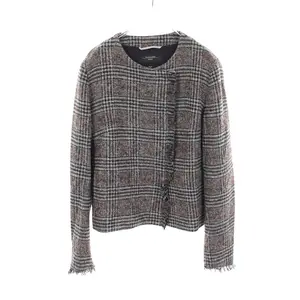 Pre-owned MaxMara Wool Small Leather Goods Weekend Max Mara Collarless Jacket