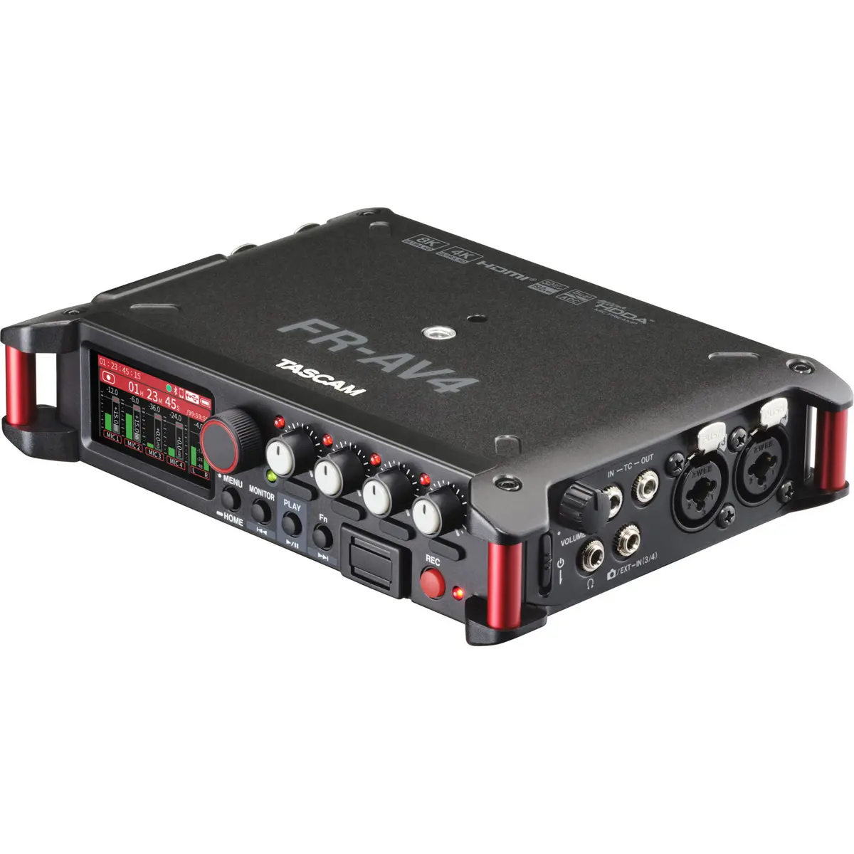 Tascam FR-AV4 Portable 4-Channel 32-Bit Float Audio Field Recorder with Mixer, Bluetooth Stereo Recording & Timecode Generator