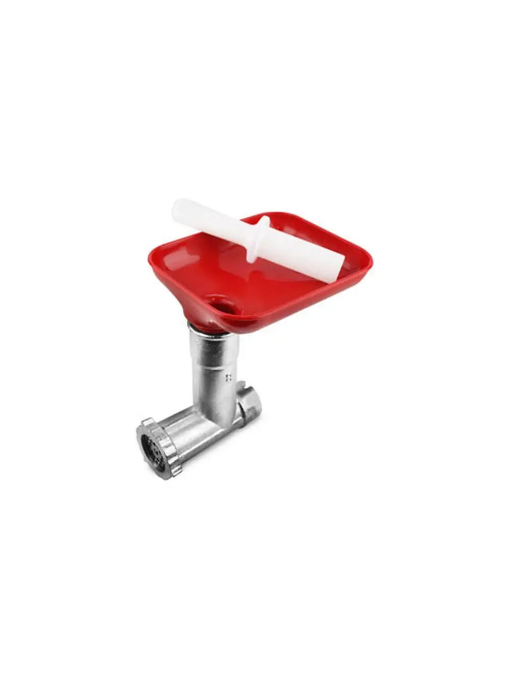 Tre Spade Meat Grinder Attachment for Spremito Tomato Machine, 9.5 in. Feed Tube, Easy-to-Attach Design, Generous Food Hopper
