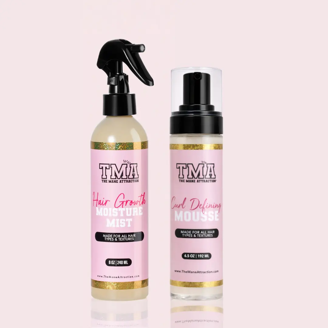 Mist & Mousse Method 2-Step Curl System for Hydrating & Defining Curls 8 oz, Moisture Mist & 6.5 oz, Curl Defining Mousse Sculpt Define Fill Travel Hair Gel Lightweight Haircare