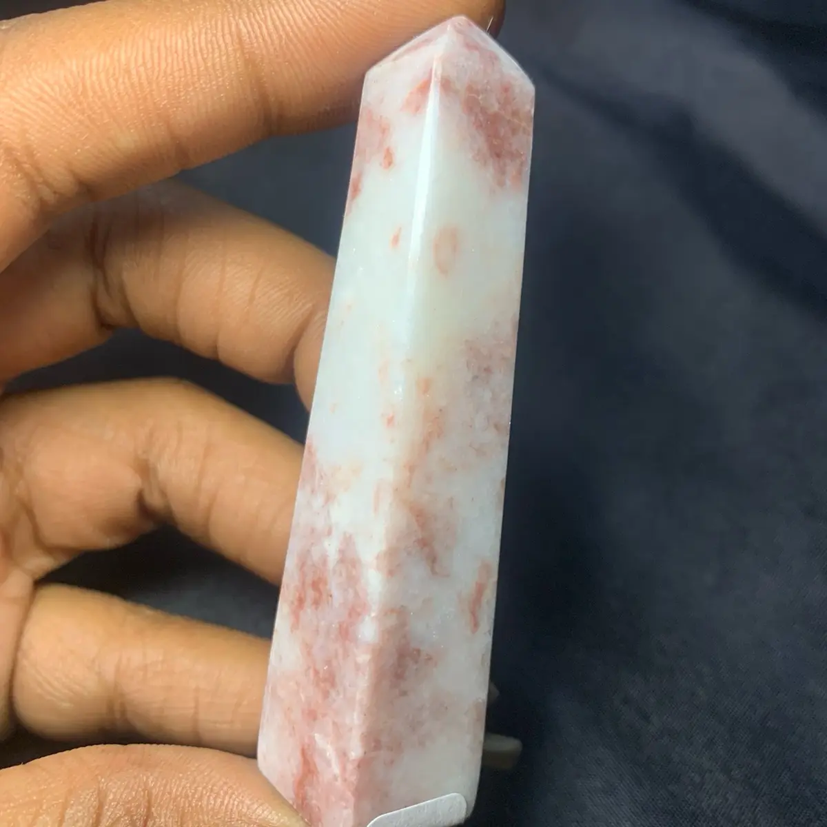 Natural Strawberry Jasper Crystal Mini Tower