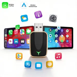 2-In-1 Carplay Android Auto Adapter, Carplay Stick, Wireless Carplay Dongle, Wireless Connection, Fast Pairing, Plug-And-Play Installation, Smart Bluetooth-compatible Connector
