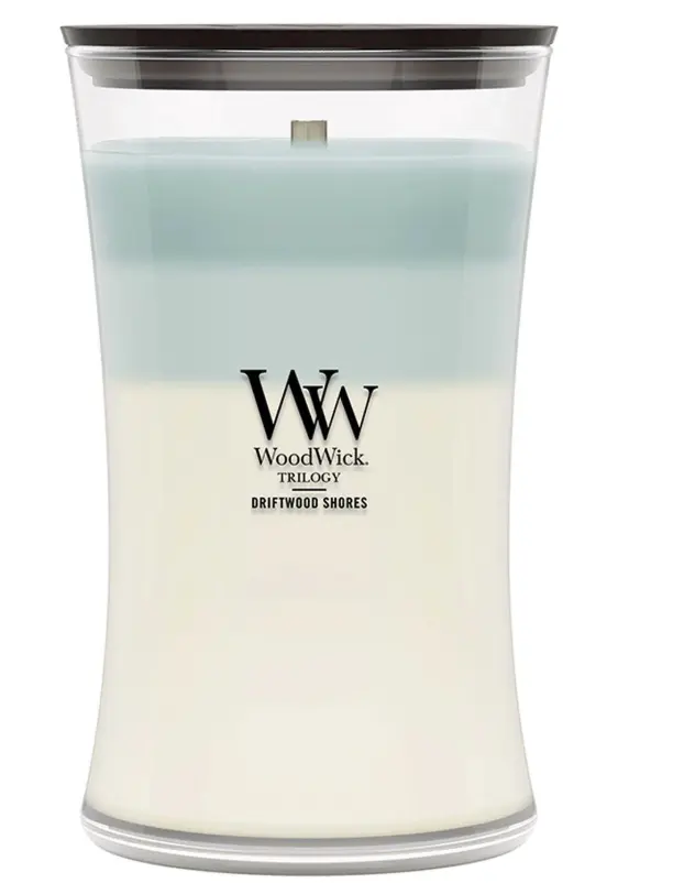DRIFTWOOD SHORES WoodWick 22oz Jar Candle Burns 180 Hours - 3 in One