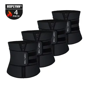 HOPLYNN  Neoprene Sweat Waist Trainer Corset Trimmer Shaper Belt for Women Black Comfortable & Effective
