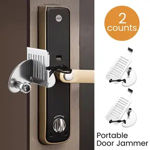 8 Counts Advanced Portable Door Lock, Portable Security Device for Hotels, Durable Door Jammer for Travel Safety, Essential Travel Accessory
