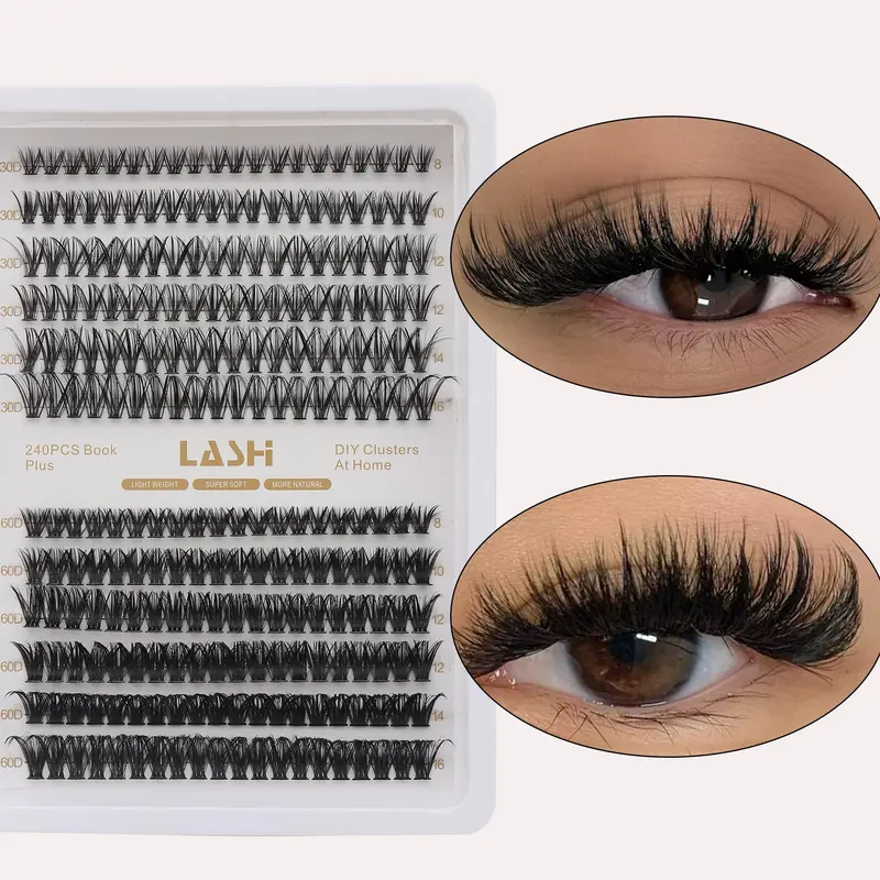 Individual False Eyelashes, 1 Box Natural Look Eyelash Extensions, Self Grafting Curl Eyelashes, Eye Makeup Enhancement False Eyelashes for Women & Girls, DIY Eyelash Extensions, Cosmetic Eyelash Extension, High Quality Eyelashes, Fake Lashes