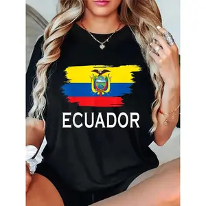 100 Percent Cotton Ecuador Flag T shirt for Men and Women