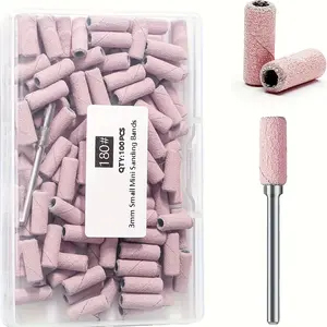 100pcs Nail Drill Sanding Bands Medium Grit (M), Professional Nail Drill Bits for Manicure & Pedicure, Nail Shaping, Buffing & Polish Removal, Compatible with Electric & Manual Nail Drills, Durable Smooth Filing Surface for Salon & Home Use