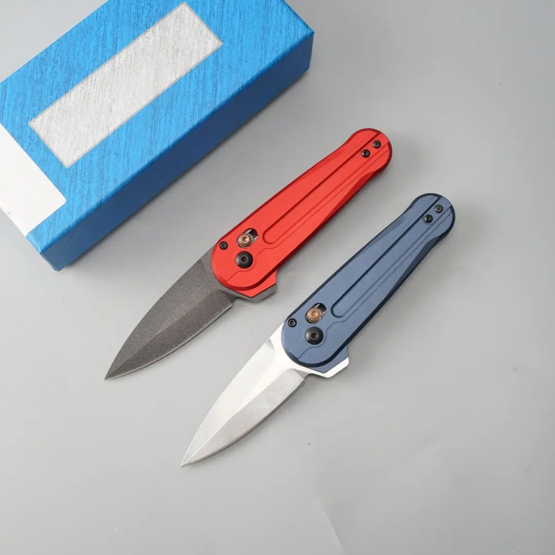 491 Folding Knife, Compact Pocket Knife with Back Clip, Aluminum Handle, Stone Washed Blade, Men's and Women's Festival Gifts