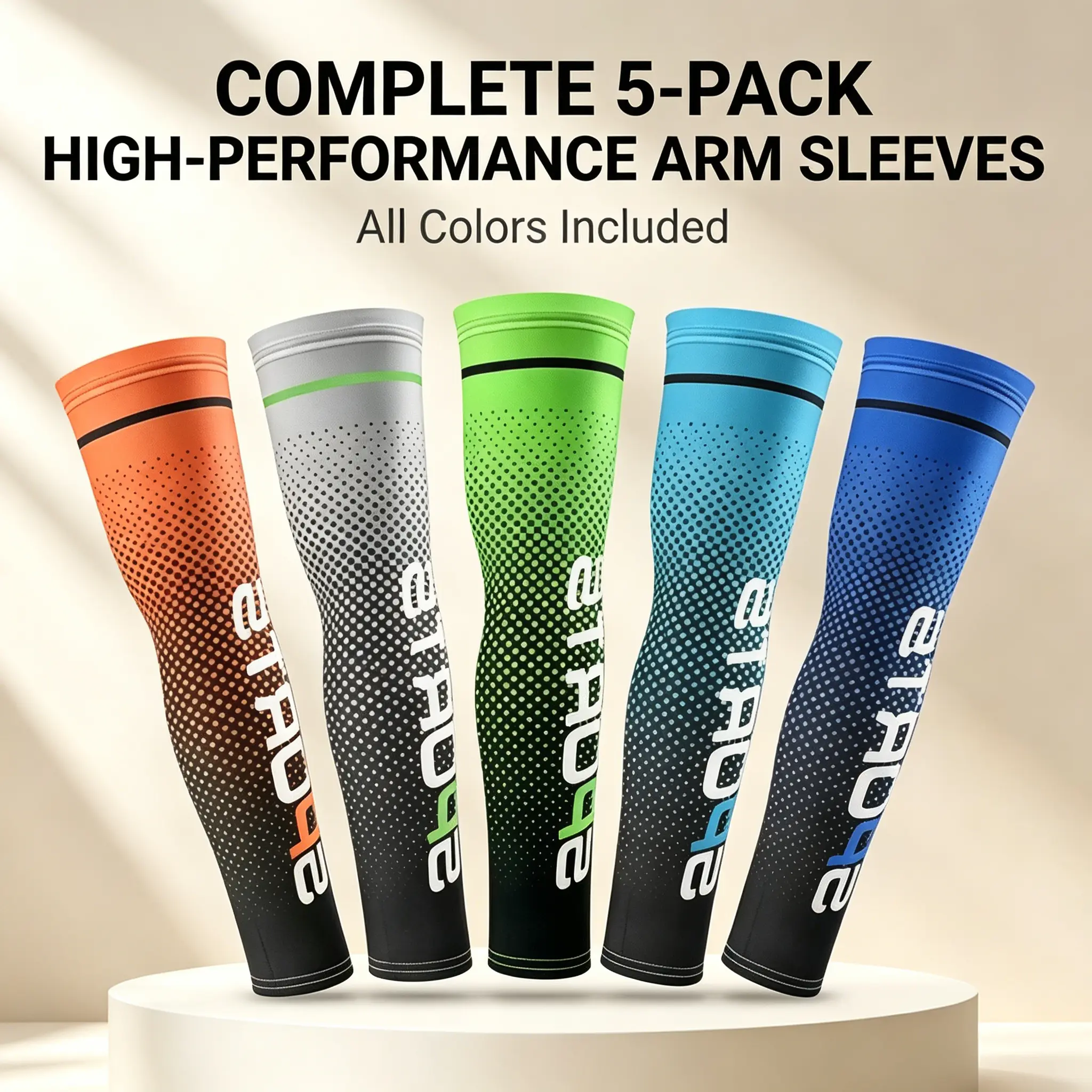 5 Pairs UV Blocking Arm Sleeves, UPF 50+ Breathable Cooling Sun Protection Covers for Men, Ideal for Summer Outdoor Sports