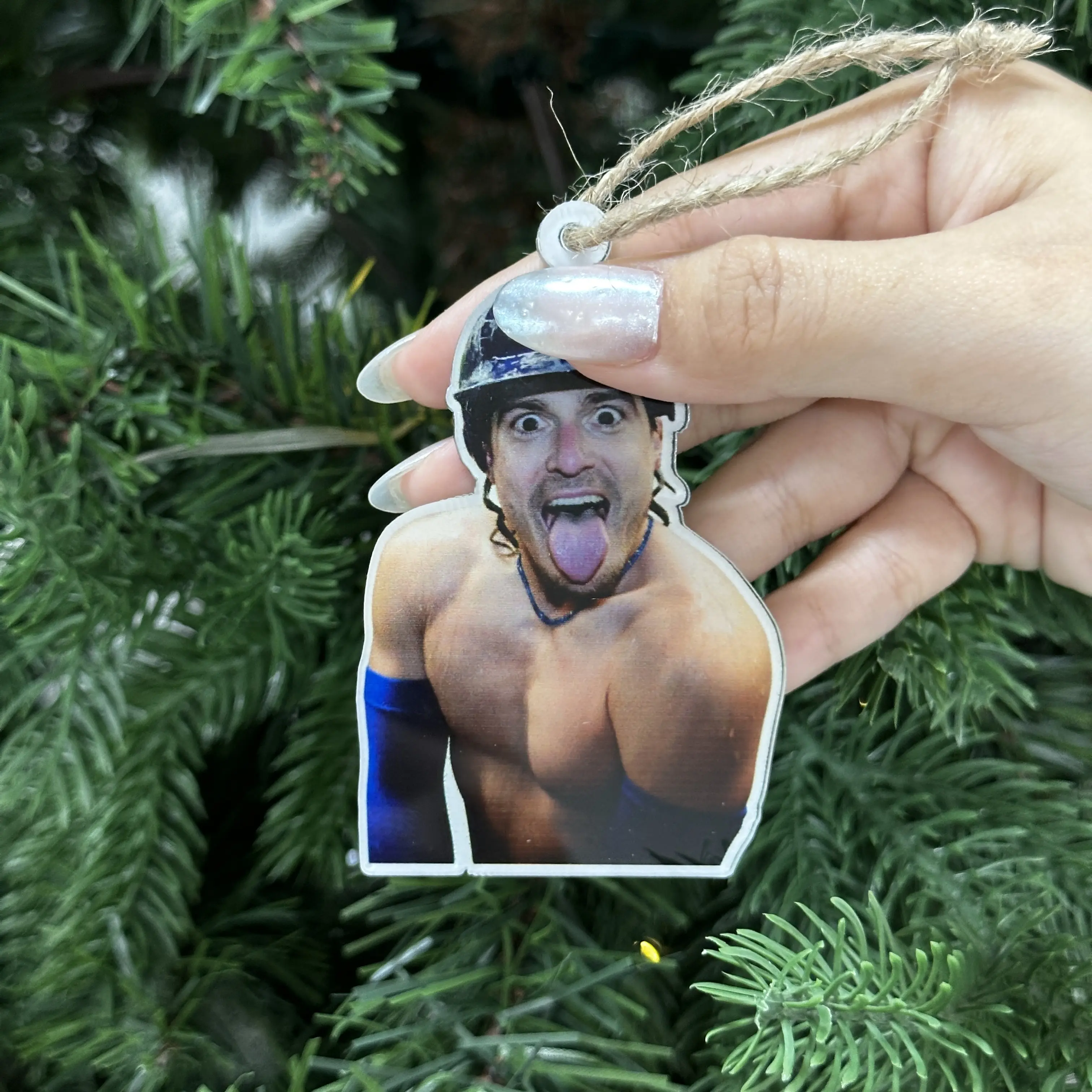 KikeHernandezz  Fully Customizable Plastic Ornament, Hot Man Banda Ornaments Round Tree Decoration, Baseball Player Champs Ornament Best Gift For Christmas Holiday