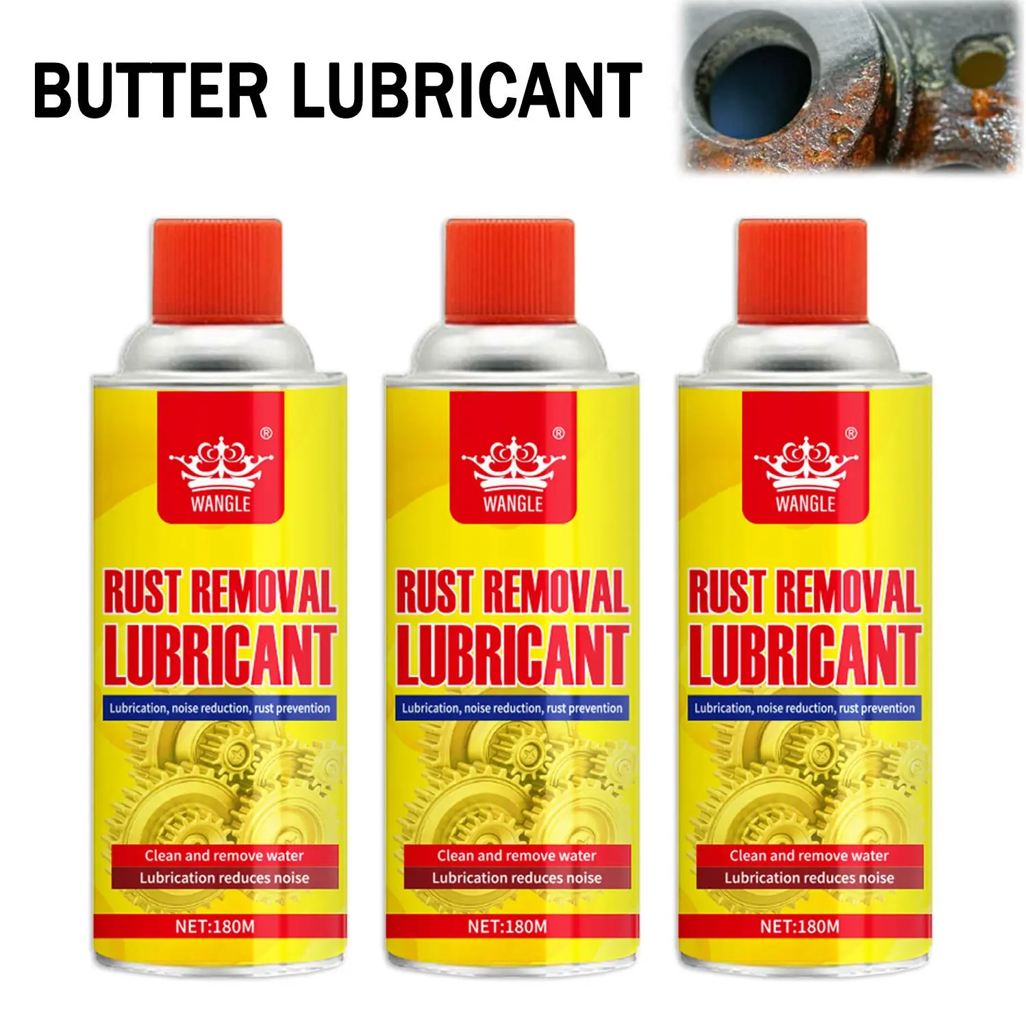 Multi-Function Rust Removal Solution – Fast-Acting Formula for Rust Removal, Lubrication & Corrosion Prevention, Helps Reduce Friction and Squeaky Noises, Ideal for Automotive Parts, Motorcycles, Tools, Hardware & All Metal Surfaces