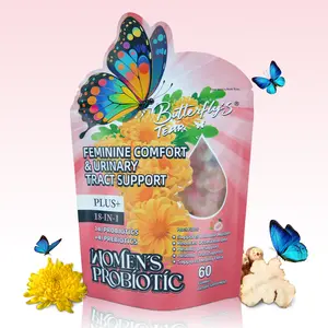 Butterfly's Tear Women's Probiotic Gummies – 18-in-1 Advanced Formula (14 Probiotics + 4 Prebiotics) for Comfort, Freshness & Urinary Support
