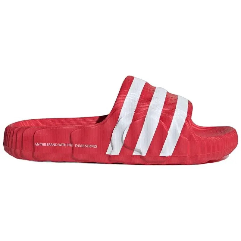 adidas Adilette 22 Slides Better Scarlet Cloud White | Unisex Comfort Slip-On Slides | Lightweight EVA Foam Sandals | Cushioned Contoured Footbed Slides | Water-Friendly Beach Pool Shower Footwear | Durable Everyday Casual adidas Slides