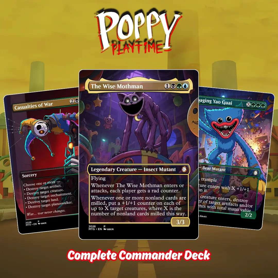Proxy 100+ Card Commander Deck The Wise Mothman Sultai Horror Toy Factory Mutant Proliferate +1/+1 Counters Strategy Theme Ready to Play Magic Style Deck Perfect Gift for Collectors and Card Players