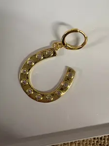 Gold Horseshoe Charm