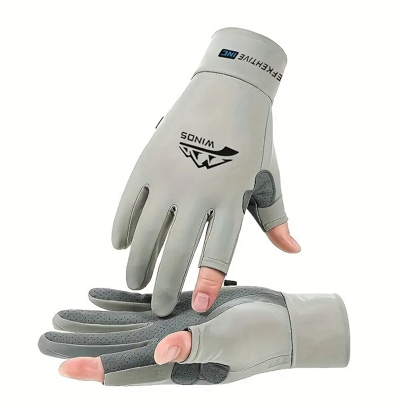 Breathable Sweat-Absorbing Thin Fishing Gloves for Men and Women, Two-Finger Design, Perfect Holiday Gift, Unisex Fishing Accessories, Outdoor Fishing Supplies, Outdoor Fishing Accessory