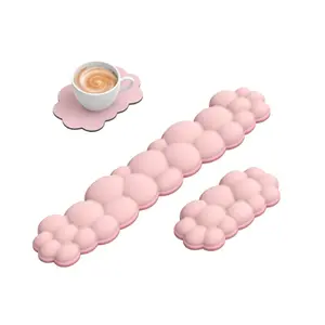 Cloud Keyboard Wrist Rest Set Ergonomic Memory Foam Pad for Computer Laptop Gaming